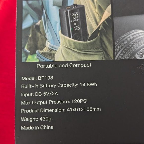 airmoto Original Portable smart air pump model BP198 New in box - Picture 5 of 15